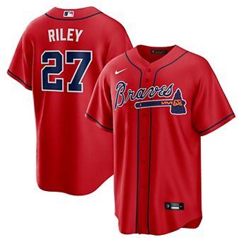 Men's Nike Austin Riley Red Atlanta Braves Alternate 2 Replica Jersey