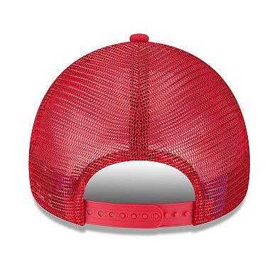 Men's New Era Red Cincinnati Reds 2025 Big League Chew A-Frame 9FORTY Adjustable Trucker Hat
