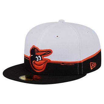 Men's New Era Black/White Baltimore Orioles Paint Stroke 59FIFTY Fitted Hat