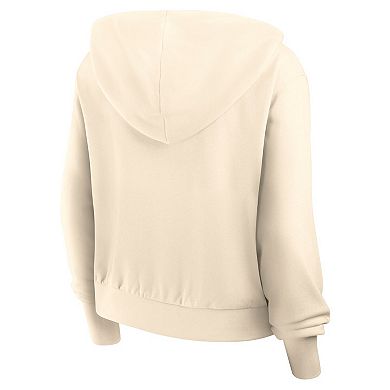 Women's Nike Cream New York Jets Glory Cropped Full-Zip Hoodie