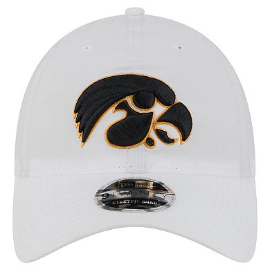 Men's New Era White Iowa Hawkeyes Active Ripstop 9TWENTY Adjustable Hat