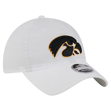 Men's New Era White Iowa Hawkeyes Active Ripstop 9TWENTY Adjustable Hat
