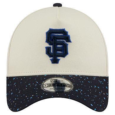 Men's New Era Cream San Francisco Giants Speckle A-Frame 9FORTY Adjustable