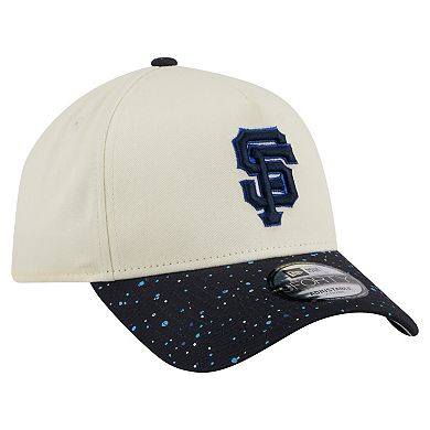Men's New Era Cream San Francisco Giants Speckle A-Frame 9FORTY Adjustable
