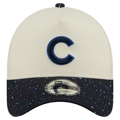 Men's New Era Cream Chicago Cubs Speckle A-Frame 9FORTY
