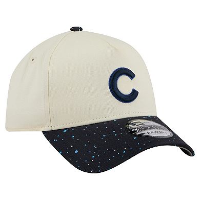 Men's New Era Cream Chicago Cubs Speckle A-Frame 9FORTY