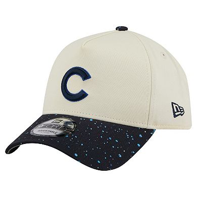Men's New Era Cream Chicago Cubs Speckle A-Frame 9FORTY