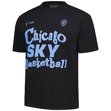 Unisex Playa Society Black Chicago Sky Wordmark T-Shirt