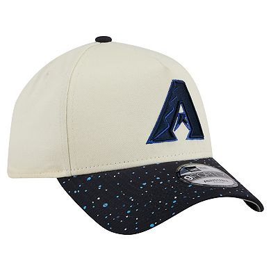 Men's New Era Cream Arizona Diamondbacks Speckle A-Frame 9FORTY Adjustable Hat