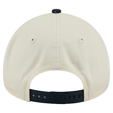 Men's New Era Cream Atlanta Braves Speckle A-Frame 9FORTY Adjustable