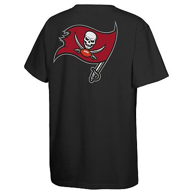 Youth Mitchell & Ness Black Tampa Bay Buccaneers 50th Anniversary Ship & Sword T-Shirt