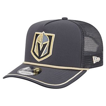 Men's New Era Gray Vegas Golden Knights Vintage Team Rope A-Frame 9FIFTY Snapback Hat