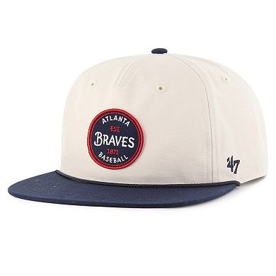 Men's '47 Natural Atlanta Braves Payson Captain Adjustable Hat