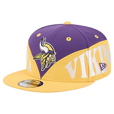 Men's New Era Purple/Gold Minnesota Vikings Split 9FIFTY Snapback Hat