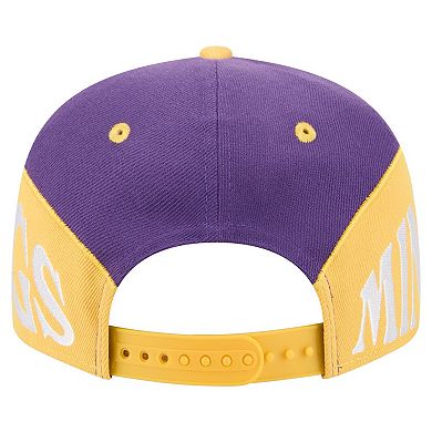 Men's New Era Purple/Gold Minnesota Vikings Split 9FIFTY Snapback Hat