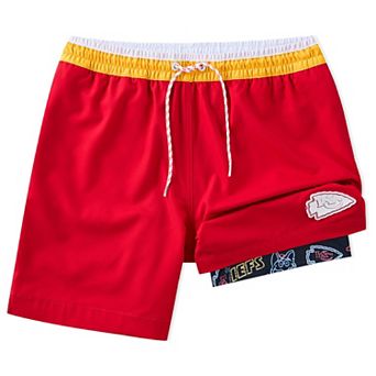 Men's Chubbies Red Kansas City Chiefs 5.5" Classic Lined Swim Trunks