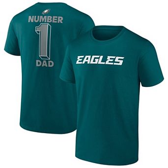 Men's Fanatics Midnight Green Philadelphia Eagles Big & Tall Number One Dad T-Shirt