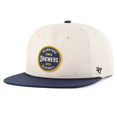 Men's '47 Natural Milwaukee Brewers Payson Captain Adjustable Hat
