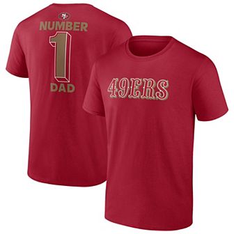 Men's Fanatics Scarlet San Francisco 49ers Big & Tall Number One Dad T-Shirt
