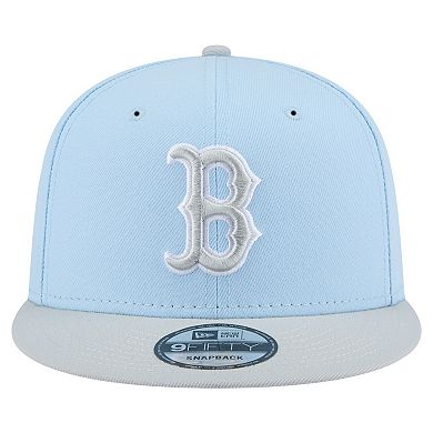 Men's New Era Light Blue/Gray Boston Red Sox 2-Tone Color Pack 9FIFTY Snapback Hat