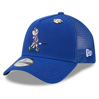 Men's New Era Royal New York Mets 2025 Big League Chew A-Frame 9FORTY Adjustable Trucker Hat