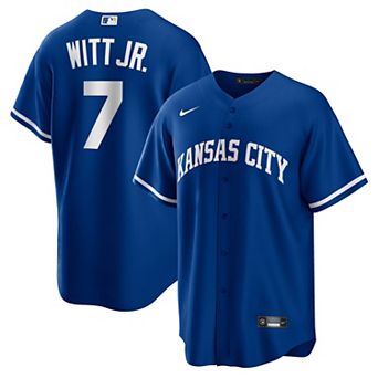 Men's Nike Bobby Witt Jr. Rush Blue Kansas City Royals Alternate 2 Replica Jersey