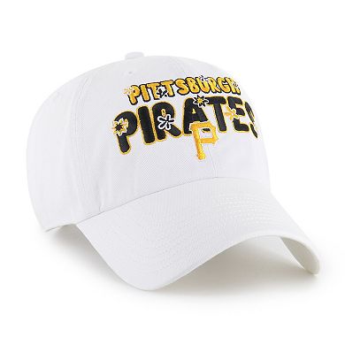 Women's '47 White Pittsburgh Pirates Flower Power Clean Up Adjustable Hat