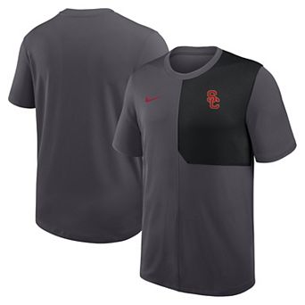 Men's Nike Anthracite USC Trojans 2025 Sideline UV Performance Coach T-Shirt