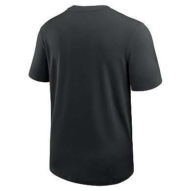 Men's Nike Black Kentucky Wildcats 2025 Sideline UV Performance Coach T-Shirt