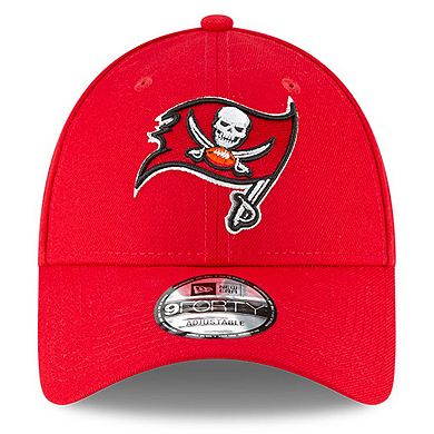 Men's New Era Red Tampa Bay Buccaneers 50th Anniversary Side Patch 9FORTY Adjustable Hat