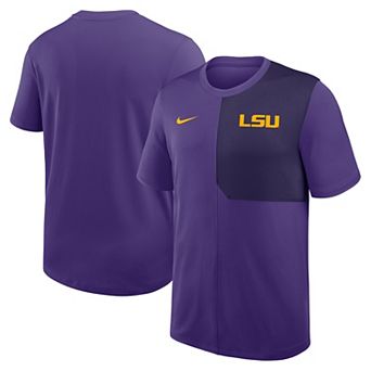 Men's Nike Purple LSU Tigers 2025 Sideline UV Performance Coach T-Shirt