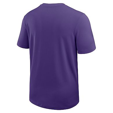 Men's Nike Purple LSU Tigers 2025 Sideline UV Performance Coach T-Shirt