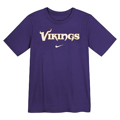 Preschool Nike Purple Minnesota Vikings Wordmark T-Shirt