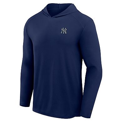 Men's Fanatics Navy New York Yankees Front Office Power Mono Long Sleeve Hoodie T-Shirt