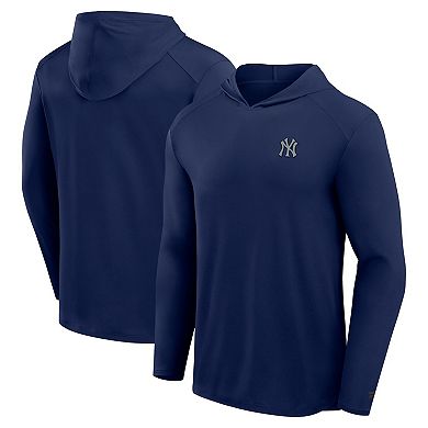 Men's Fanatics Navy New York Yankees Front Office Power Mono Long Sleeve Hoodie T-Shirt