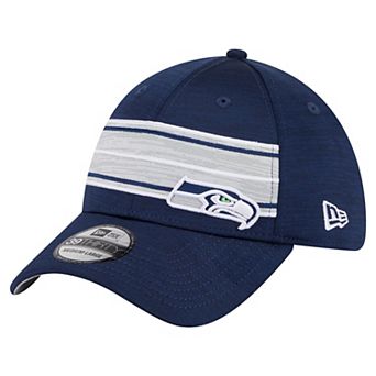 Men's New Era College Navy Seattle Seahawks Stripes 39THIRTY Flex Hat