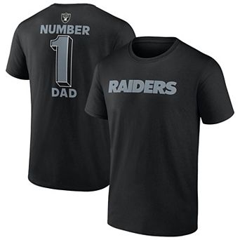 Men's Fanatics Black Las Vegas Raiders Big & Tall Number One Dad T-Shirt