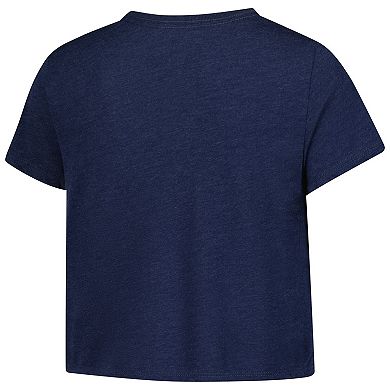 Women's Navy Team USA Country Flags Loose Cropped T-Shirt