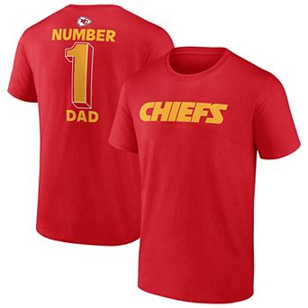 Men's Fanatics Red Kansas City Chiefs Big & Tall Number One Dad T-Shirt