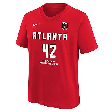 Youth Nike Brittney Griner Red Atlanta Dream Explorer Edition Name & Number T-Shirt