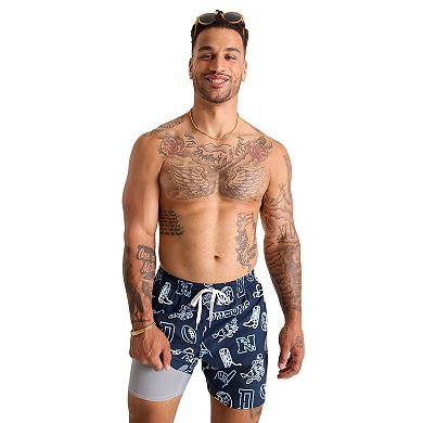 "Men's Chubbies Navy Dallas Cowboys The Neon 5.5"" Classic Lined Swim Trunks"