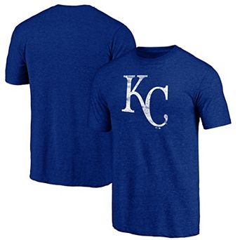 Men's Profile Royal Kansas City Royals Big & Tall Distressed Logo T-Shirt