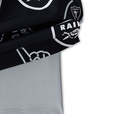 "Men's Chubbies Black Las Vegas Raiders The Neon 5.5"" Classic Lined Swim Trunks"