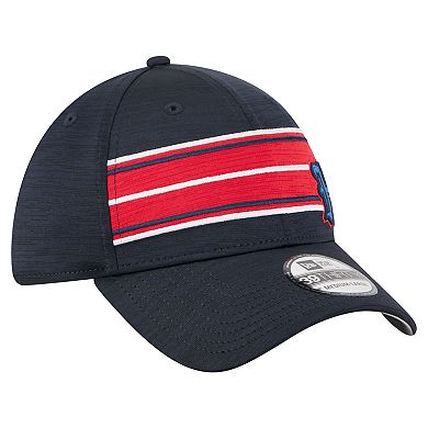 Men's New Era Navy Houston Texans Stripes 39THIRTY Flex Hat
