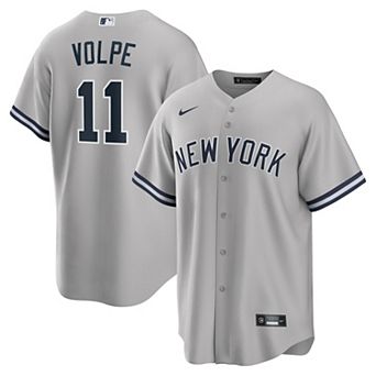Men's Nike Anthony Volpe Gray New York Yankees Road Replica Jersey