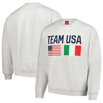 Men's Heather Gray Team USA Country Flags Pullover Sweatshirt