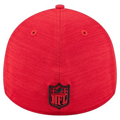 Men's New Era Red Kansas City Chiefs Stripes 39THIRTY Flex Hat