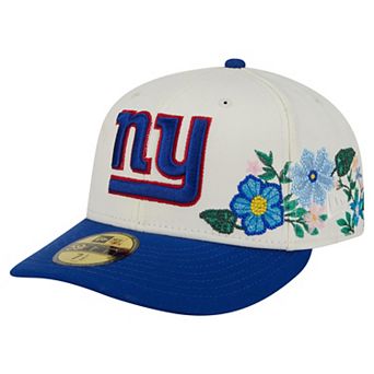 Men's New Era Cream/Royal New York Giants Tonal Floral 59FIFTY Fitted Hat