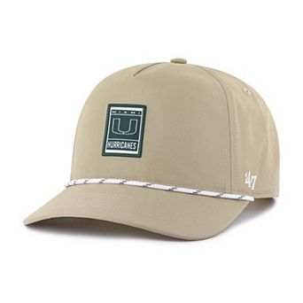 Men's '47 Khaki Miami Hurricanes Cozumel Hitch brrr Adjustable Hat