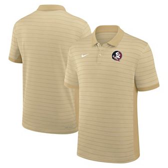 Men's Nike Gold Florida State Seminoles 2025 Early Season Coaches Sideline Victory Stripe Performance Polo